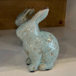 Terracotta Blue Rabbits