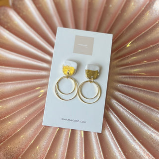 Simply Saige Gold Flake Earrings