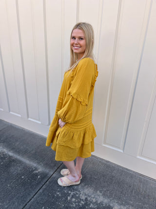 Pretty Young Thing Mustard Dress
