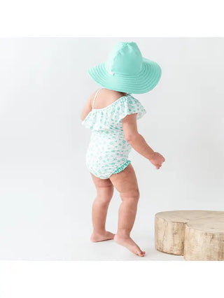 RuffleButts Whimsical Charm One Shoulder One Piece