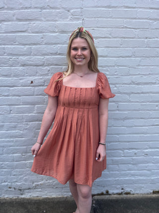 Sweet Apricot Mini Dress