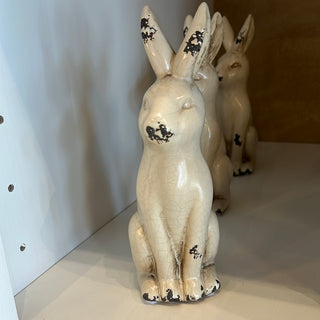 Ceramic Rabbit Distressed