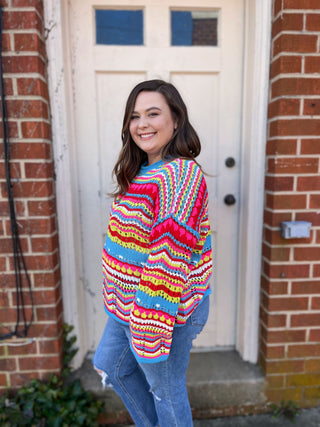 Over The Rainbow Knit Top