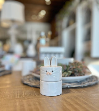 Ceramic Stacking Easter Bunny Salt/Pepper