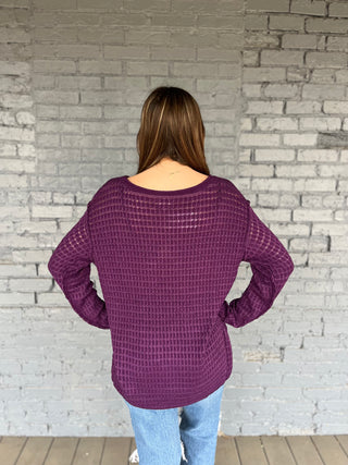 Calling On You Sweater | Plum