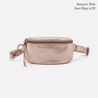 HOBO Fern Belt Bag | Pink gold Metallic
