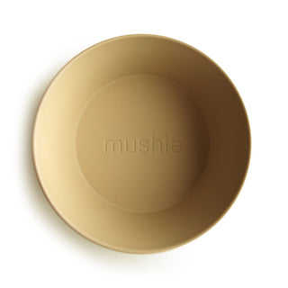 Mushie | 2PK Round Bowls | Mustard