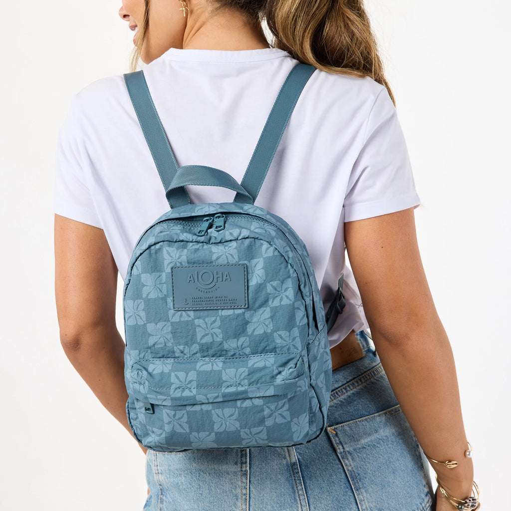 ALOHA Pua Check Mini Backpack - Slate | 119 on North – 119  display picture 3