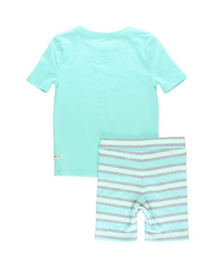 RuggedButts Cool Blue Stripe Shorts PJ Set