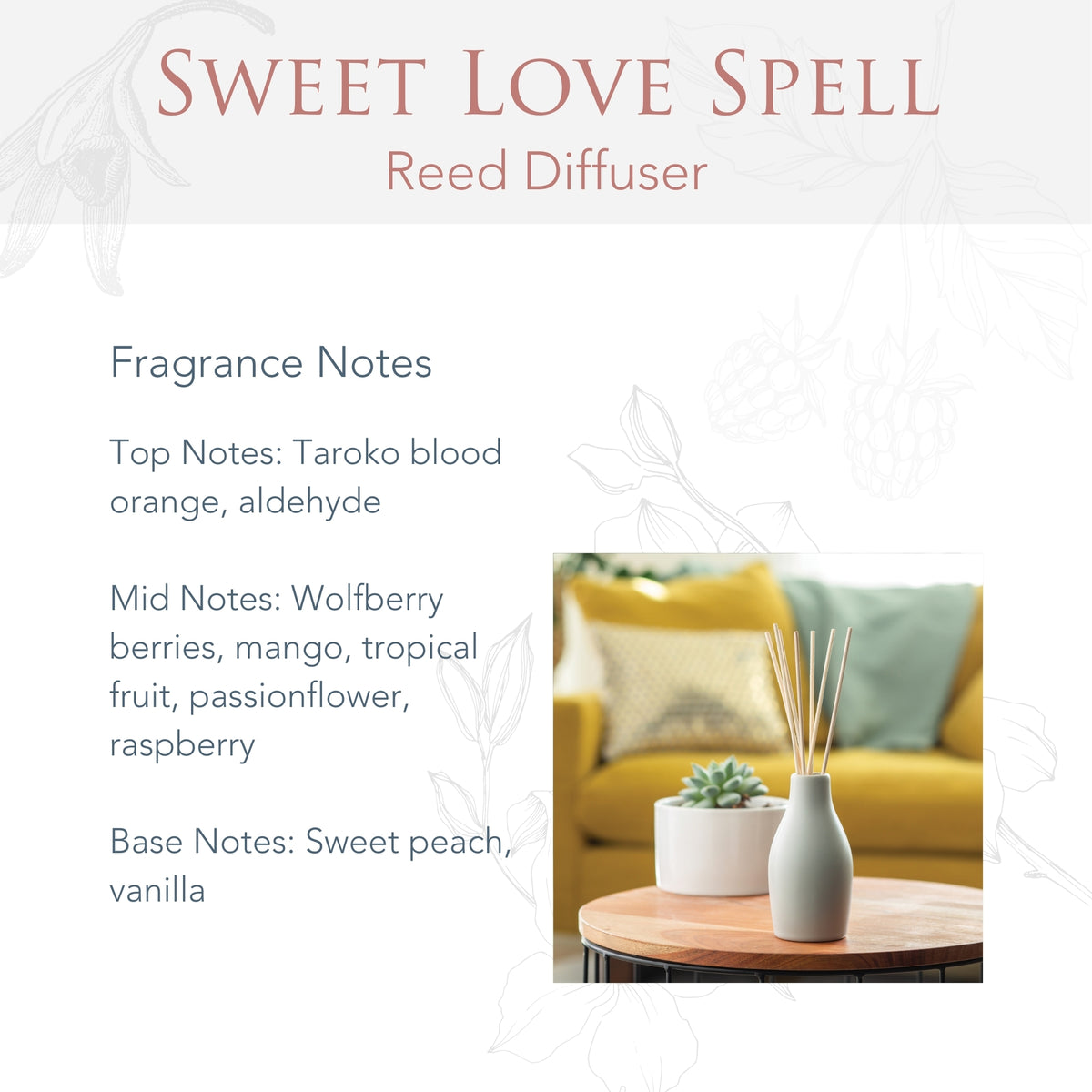 Airome' Ceramic Reed Diffuser-Sweet Love Spell – 119 on North Boutique