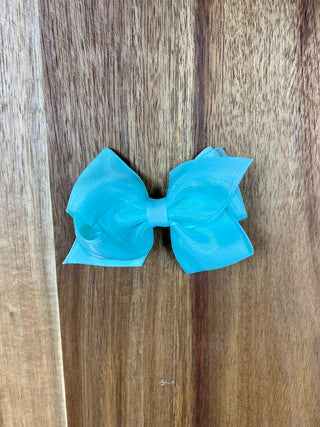 Wee Ones Small Overlay Bow-Seafoam