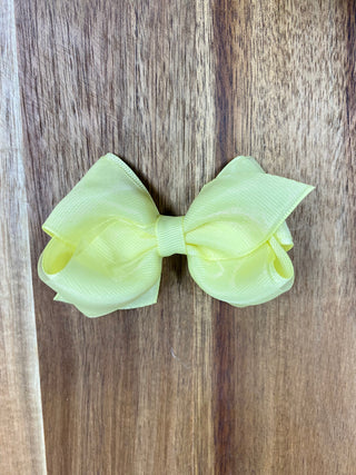 Wee Ones Small Overlay Bow-Lemon