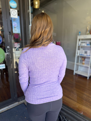 Misses Ribbed Basic Turtle Neck Top