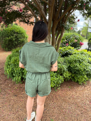 Misses Harvest Hue Romper in Two Colors