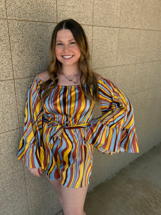 Misses We Are Swirling Romper