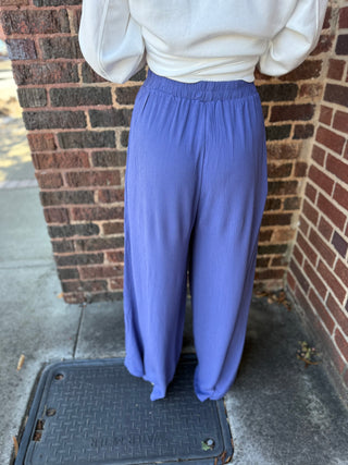 Misses Crinkle Wide Leg Pants