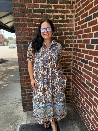 Misses Falling for Fall Midi Dress