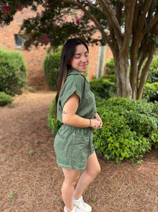 Misses Harvest Hue Romper in Two Colors