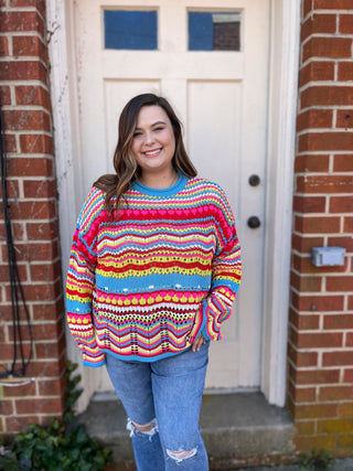 Over The Rainbow Knit Top