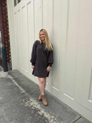 Misses Oversized Mini Sweatshirt Dress in 3 Colors