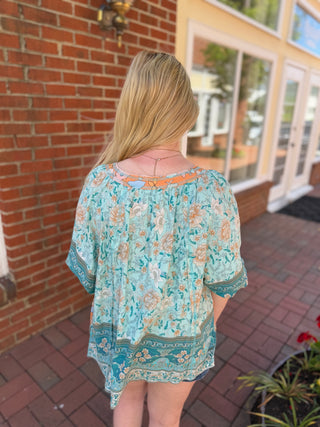 Misses Spring Willow Peasant Top