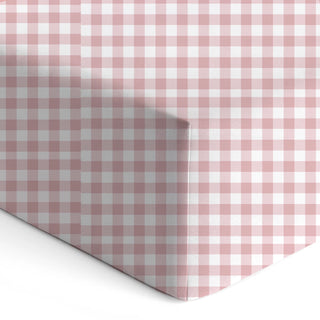 Gunamuna Crib Sheet | Pink Gingham