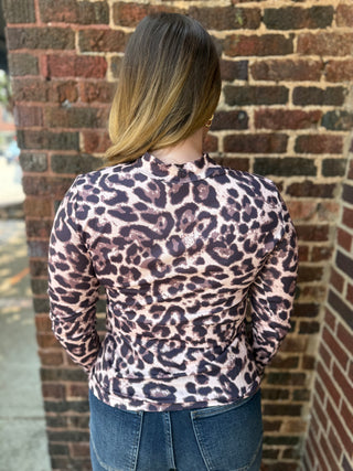 Misses Wild Affair Leopard Top