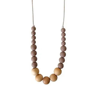 Chewable Charm Teething Necklace - The Landon | Taupe