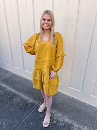 Pretty Young Thing Mustard Dress