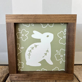 Easter Bunny Sign 7x7 | Sage