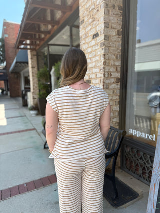 Khaki 2PC Pant Set
