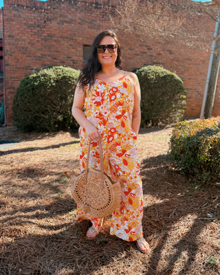 Misses Retro Wide Leg Jumpsuit