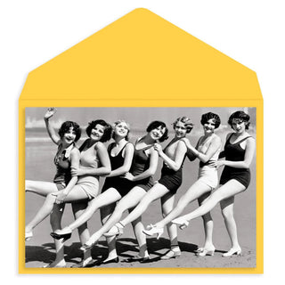 Greeting Card Bathing Beach Beauties