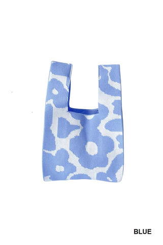 Flower Knitted Tote Handbag