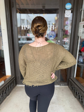 Misses Olive You Knit Sweater