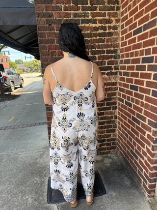 Misses Summer Floral Jumpsuit