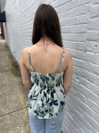 Misses Studio Floral Smocked Cami Tank