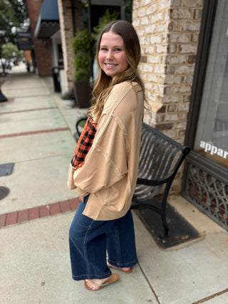 Misses Plaid Pumpkin Sweatshirt