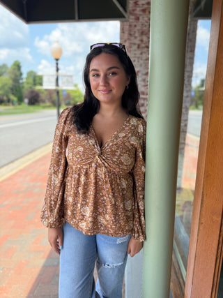 Misses Autumn Bloom Top in Two Colors