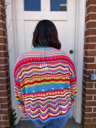 Over The Rainbow Knit Top