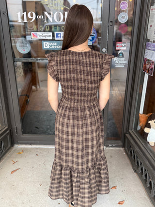 Misses Fall Mums Midi Dress