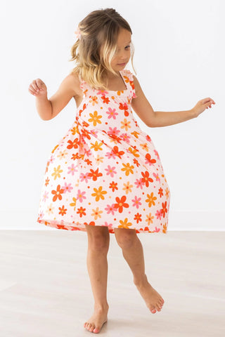 Mila & Rose That's So Retro Ruffle Cross Back Dress