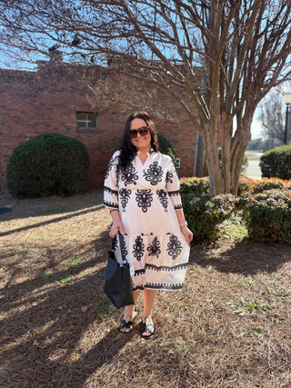 Misses Midnight Bloom Midi Dress