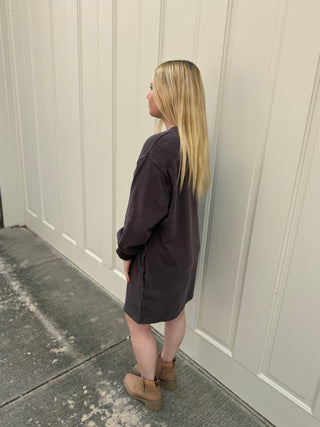 Misses Oversized Mini Sweatshirt Dress in 3 Colors