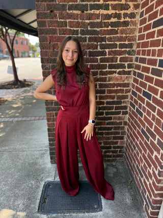 Misses Wine Down Jumpsuit