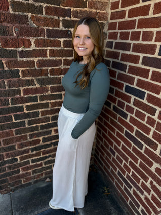 Misses Crinkle Wide Leg Pants