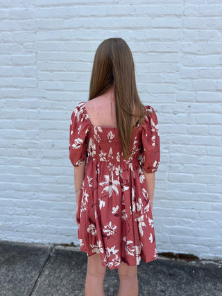 The Floral Fall Mini Dress