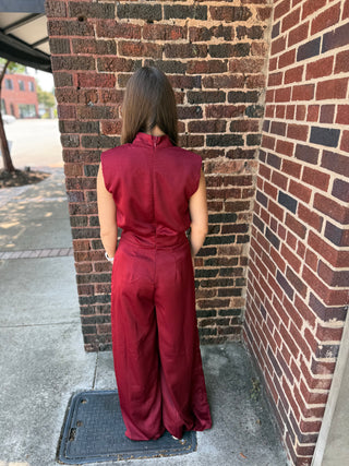 Misses Wine Down Jumpsuit