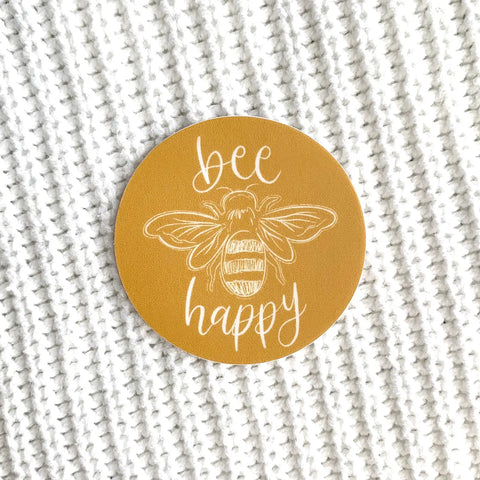 Elyse Breanne Design Waterproof Sticker | Bee Happy