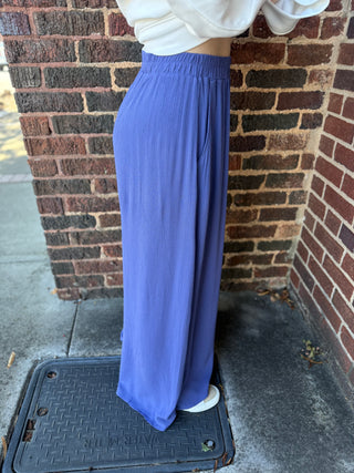 Misses Crinkle Wide Leg Pants